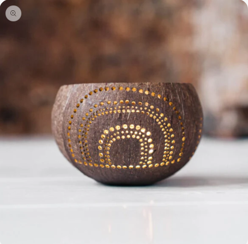 Coconut Tea-Light Candle Holder(Exotica)- Ideal For Hotels,SPA,Weddings,