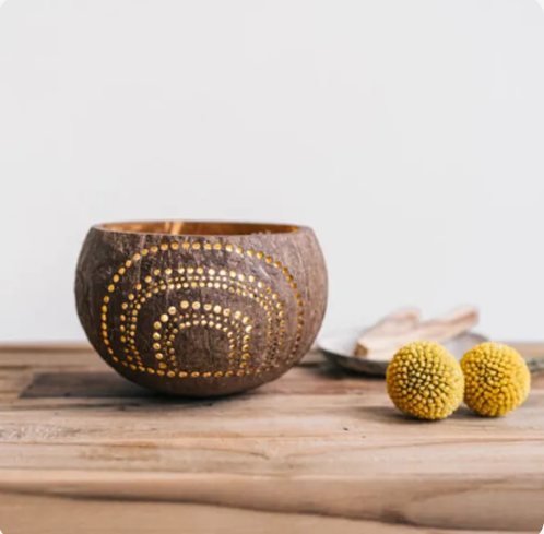 Coconut Tea-Light Candle Holder(Exotica)- Ideal For Hotels,SPA,Weddings,