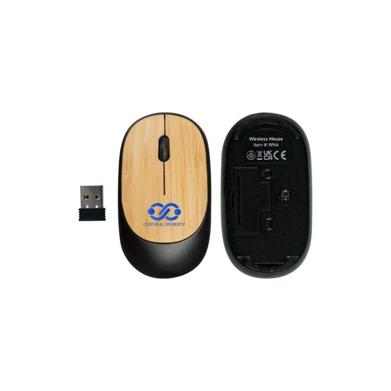 Bamboo Wireless Mouse in Black Color